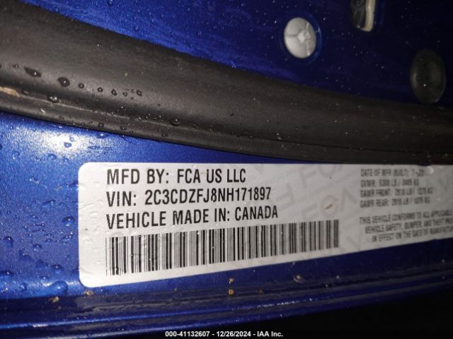2C3CDZFJ8NH171897 Dodge Challenger R/t Scat Pack