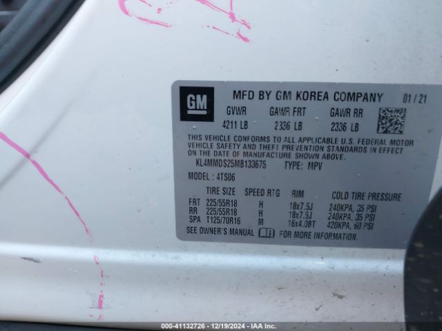 KL4MMDS25MB133675 Buick Encore Gx Select