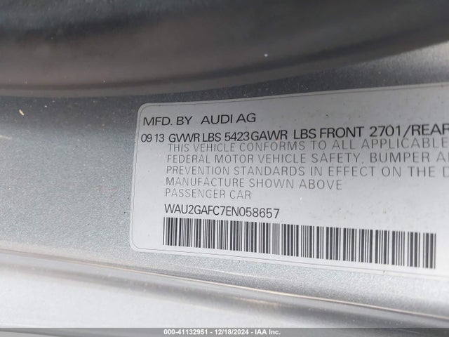 Audi A7 3.0t Premium Plus 2014 WAU2GAFC7EN058657 Image 9