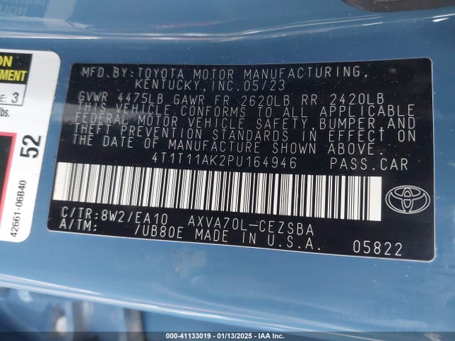 Toyota CAMRY SE 2023 4T1T11AK2PU164946 Image 9