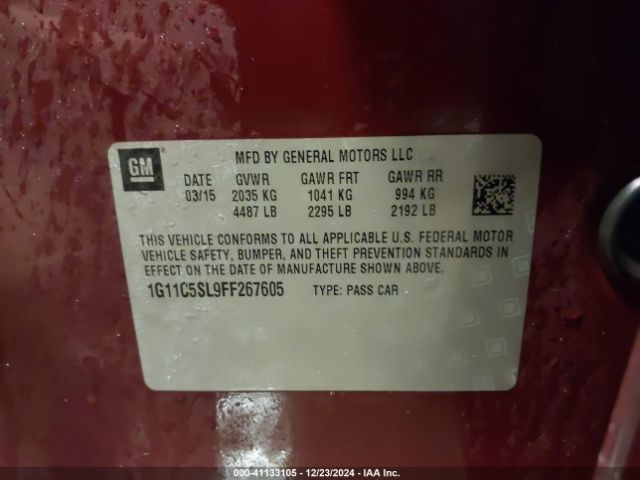 1G11C5SL9FF267605 Chevrolet MALIBU 1LT