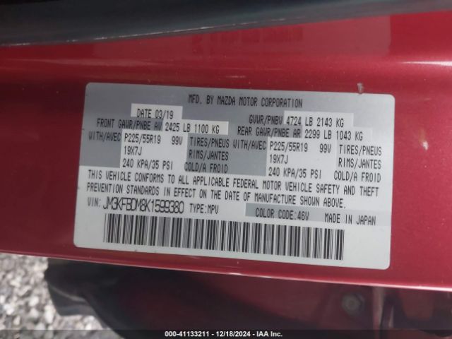 JM3KFBDM8K1599380 Mazda Cx-5 Grand Touring