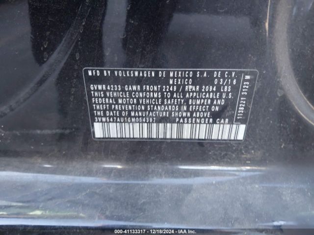 3VW547AU1GM054397 Volkswagen Golf Gti Se W/performance Package 4-door