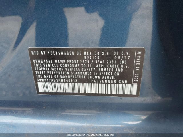 3VWH17AU3HM540913 Volkswagen Golf Alltrack Tsi S/tsi Se/tsi Sel