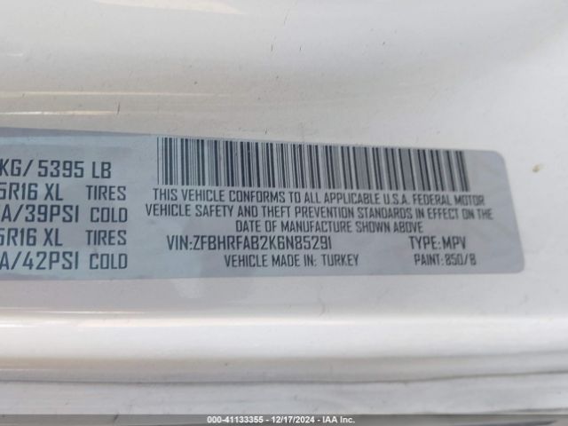 ZFBHRFAB2K6N85291 RAM Promaster City Tradesman