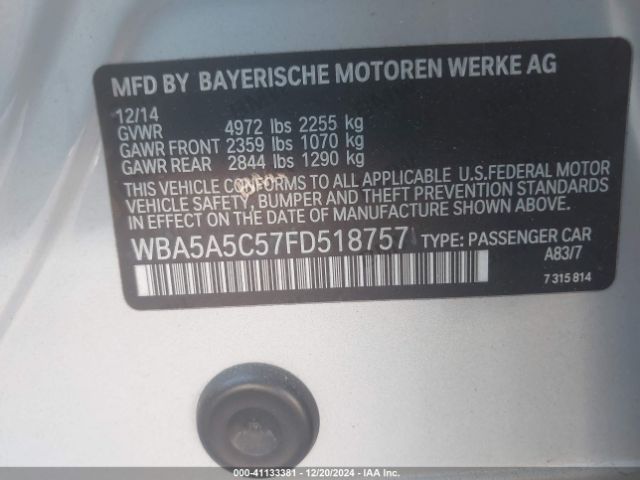 WBA5A5C57FD518757 BMW 528I