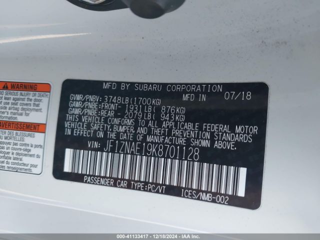 2019 TOYOTA 86 JF1ZNAE19K8701128 Photo 8