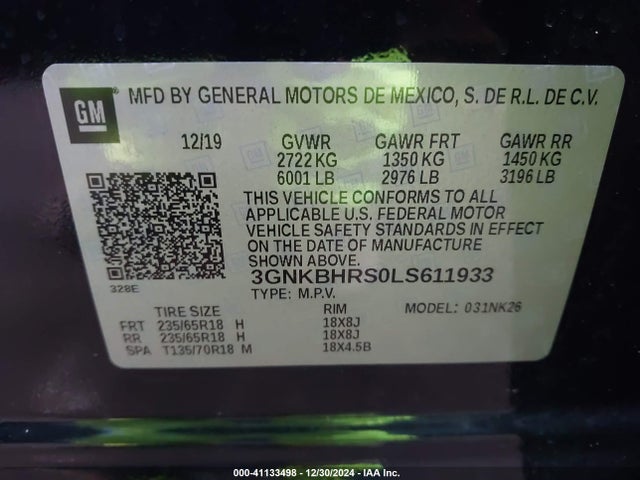 Chevrolet Blazer Awd 2lt 2020 3GNKBHRS0LS611933 Image 9