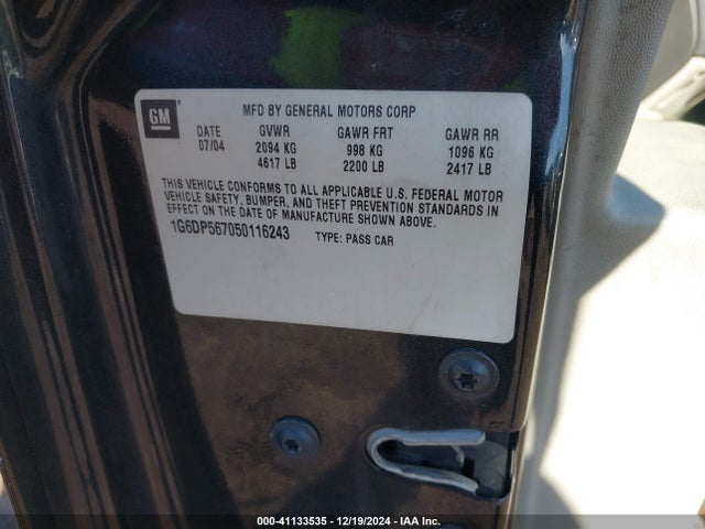 2005 CADILLAC CTS 1G6DP567050116243 Photo 8