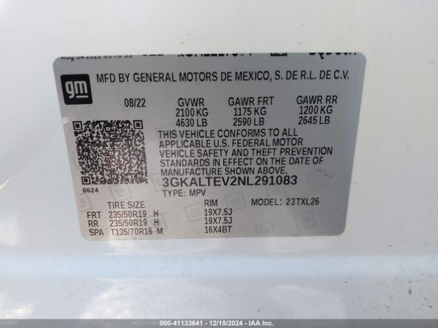 3GKALTEV2NL291083 GMC Terrain Awd Sle