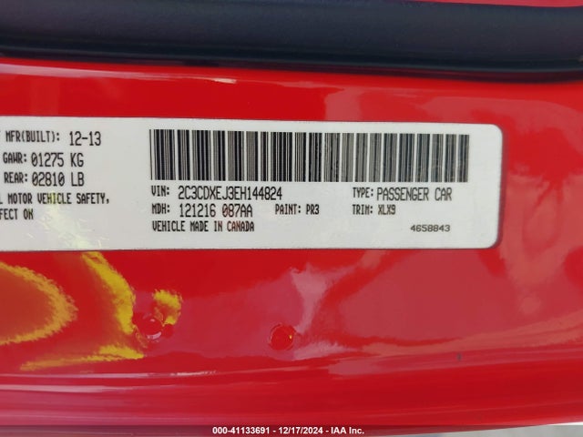 Dodge Charger Srt8 2014 2C3CDXEJ3EH144824 Image 9