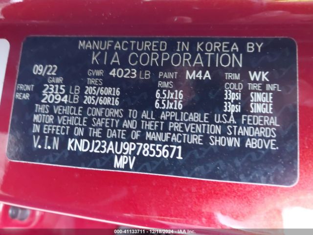 KNDJ23AU9P7855671 KIA SOUL LX