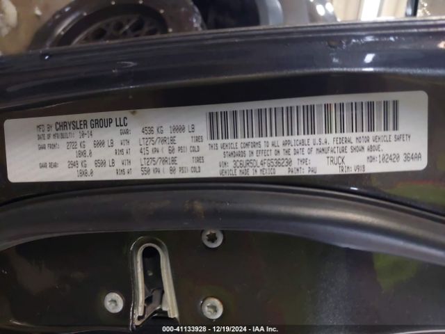 3C6UR5DL4FG536230 RAM 2500 Slt