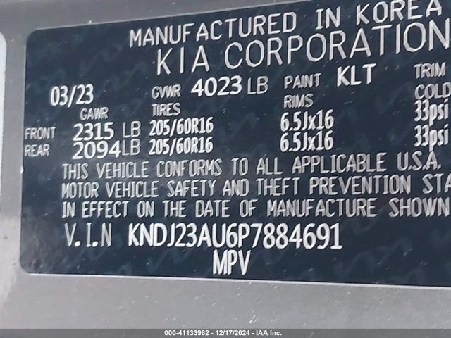 KIA SOUL LX 2023 KNDJ23AU6P7884691 Image 9