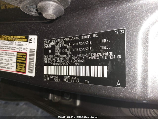 Toyota Highlander Xle 2024 5TDKDRAH0RS051191 Image 9