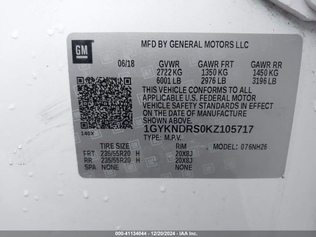 2019 CADILLAC XT5 1GYKNDRS0KZ105717 Photo 8