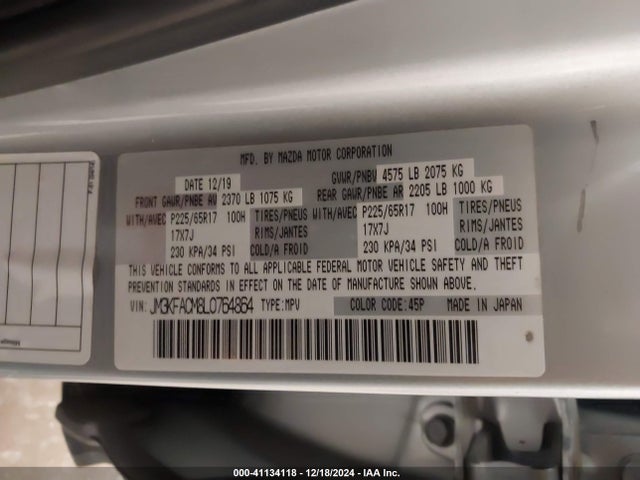 Mazda Cx-5 Touring 2020 JM3KFACM8L0764864 Image 9