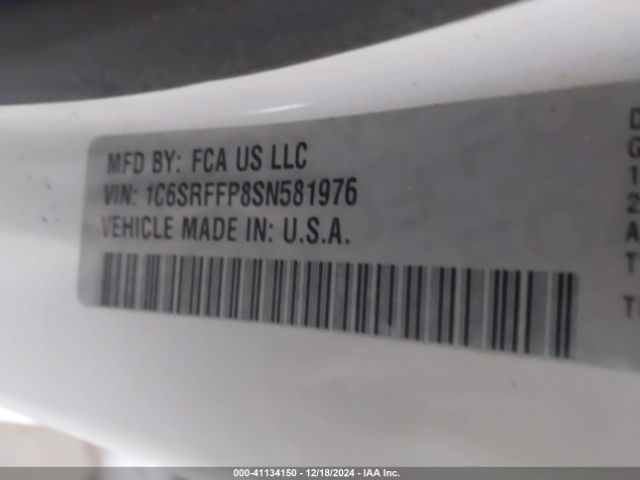 1C6SRFFP8SN581976 RAM 1500 Big Horn  4x4 5'7 Box