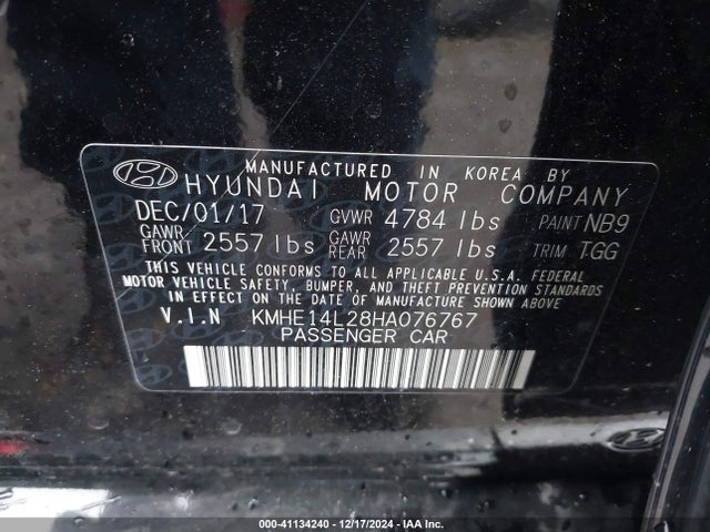 Hyundai Sonata 2017 KMHE14L28HA076767 Image 26