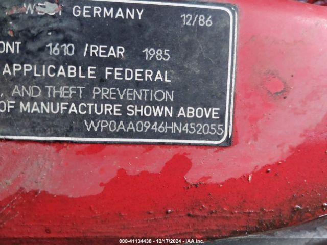 1987 PORSCHE 944 WP0AA0946HN452055 Photo 8