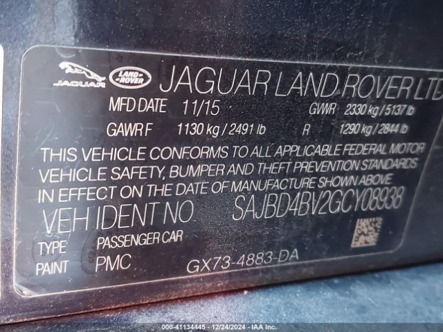 SAJBD4BV2GCY08938 Jaguar Xf 35t Premium