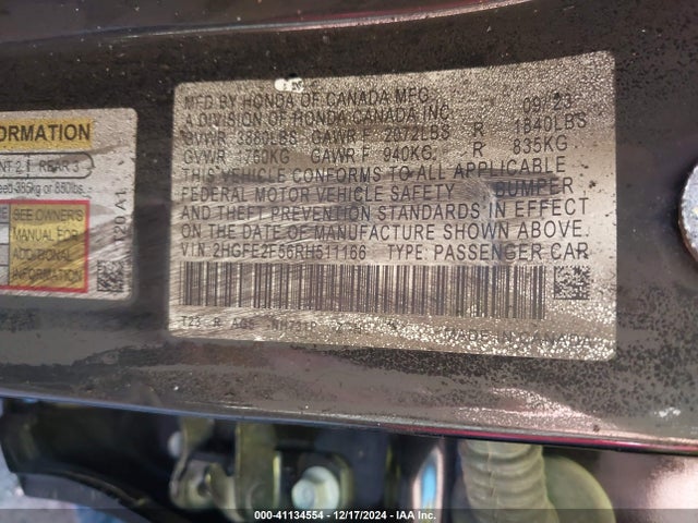 Honda Civic Sport 2024 2HGFE2F56RH511166 Image 9