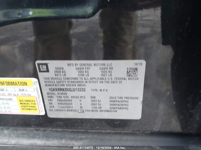 GMC Acadia Slt-1 2016 1GKKRRKD5GJ213232 Image 8