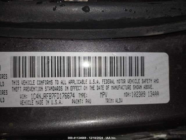1C4NJRFB7FD176674 Jeep Patriot High Altitude Edition