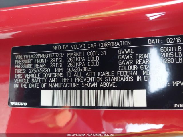 YV4A22PM8G1073797 Volvo Xc90 T6 R-design