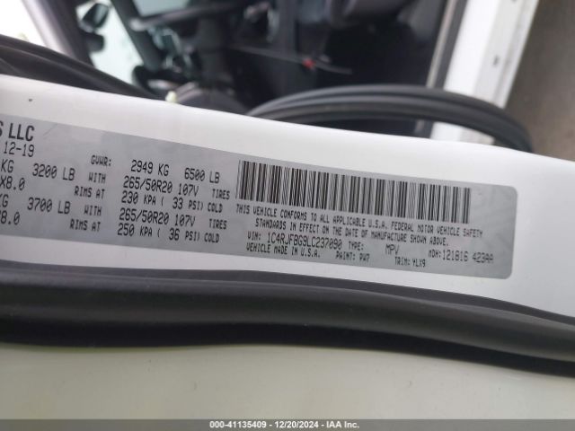 1C4RJFBG9LC237090 Jeep Grand Cherokee Limited X 4x4