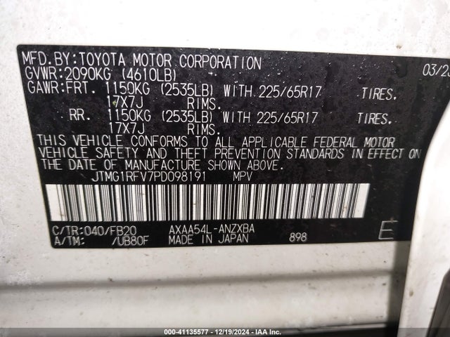 Toyota RAV4 LE 2023 JTMG1RFV7PD098191 Image 9