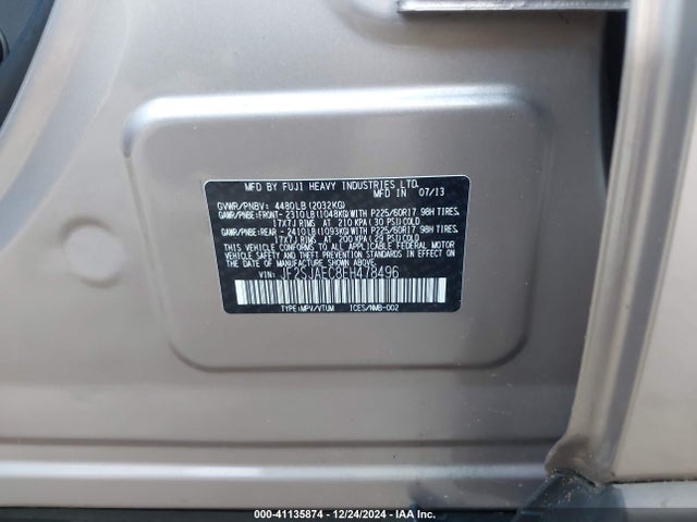 Subaru Forester 2.5i Premium 2014 JF2SJAEC8EH478496 Image 9