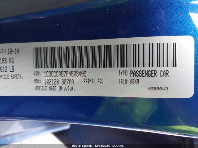 1C3CCCAB7FN608409 Chrysler 200 Limited