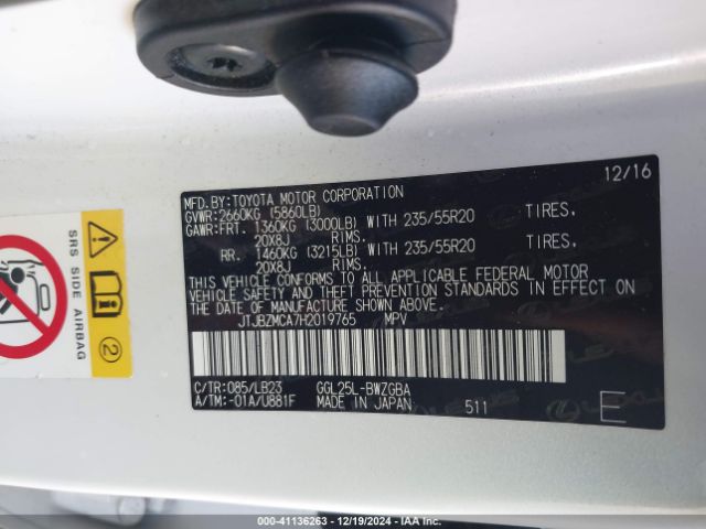 JTJBZMCA7H2019765 Lexus RX 350