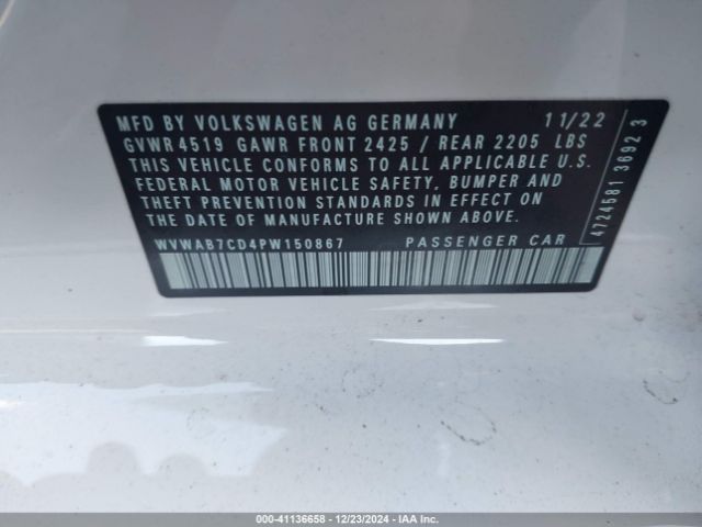 2023 VOLKSWAGEN GOLF R WVWAB7CD4PW150867 Photo 8
