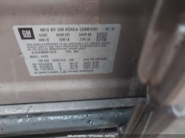 KL4CJESB0FB172610 Buick Encore