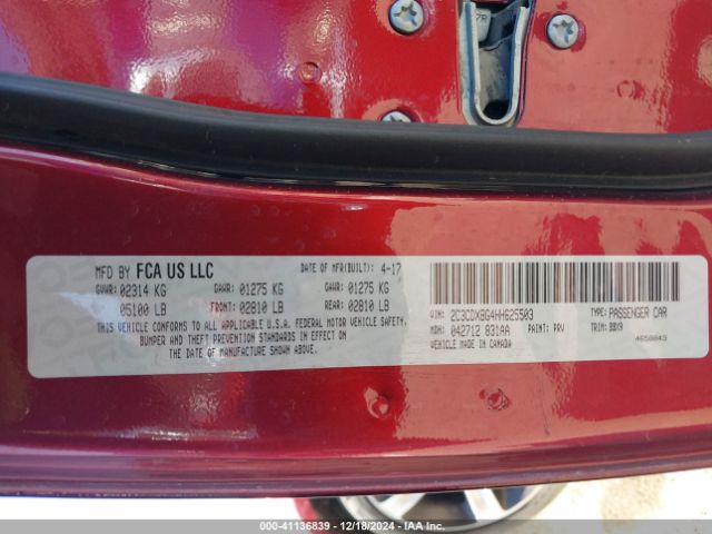 2C3CDXBG4HH625503 Dodge Charger Se Rwd