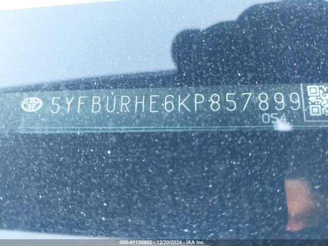 5YFBURHE6KP857899 Toyota Corolla Xle