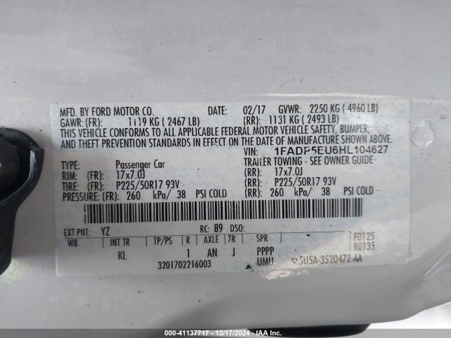 Ford C-max Energi Se 2017 1FADP5EU6HL104627 Image 9