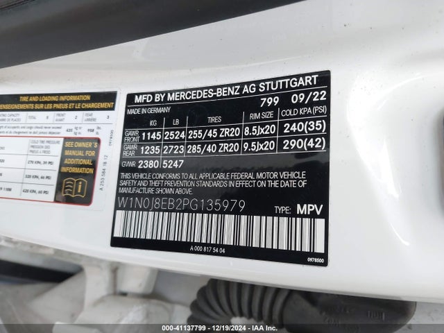 Продажа на аукционе авто 2023 Mercedes-benz Glc 300 4matic Coupe, vin: W1N0J8EB2PG135979, номер лота: 41137799