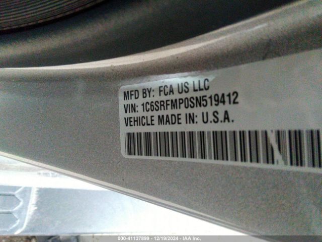 1C6SRFMP0SN519412 RAM 1500 Big Horn  4x4 6'4 Box