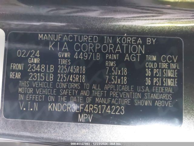 2024 KIA NIRO PLUG-IN HYBRID KNDCR3LF4R5174223 Photo 8