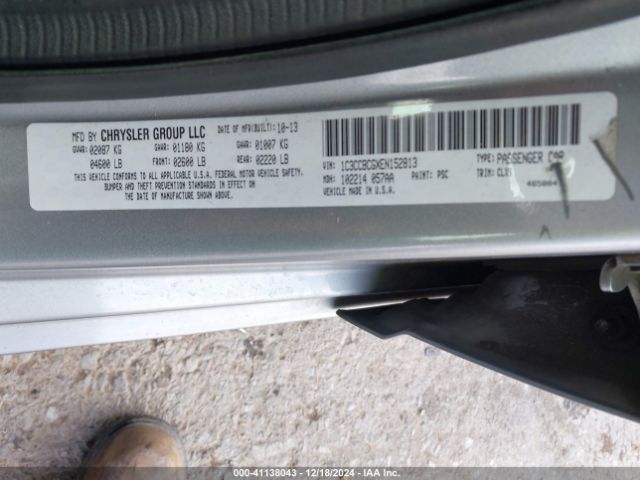 2014 CHRYSLER 200 1C3CCBCGXEN152813 Photo 8