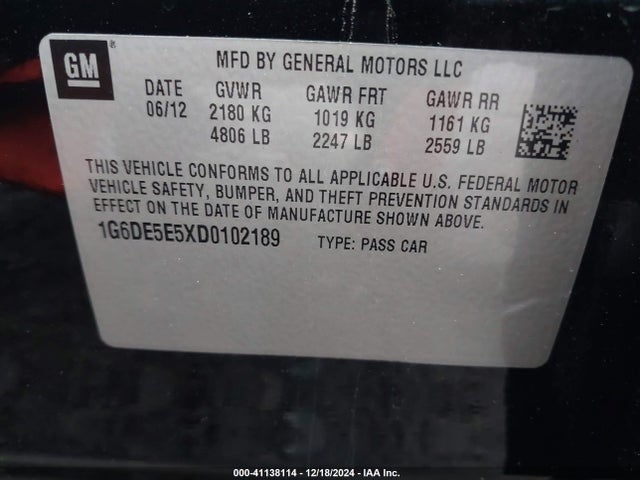 2013 CADILLAC CTS 1G6DE5E5XD0102189 Photo 8