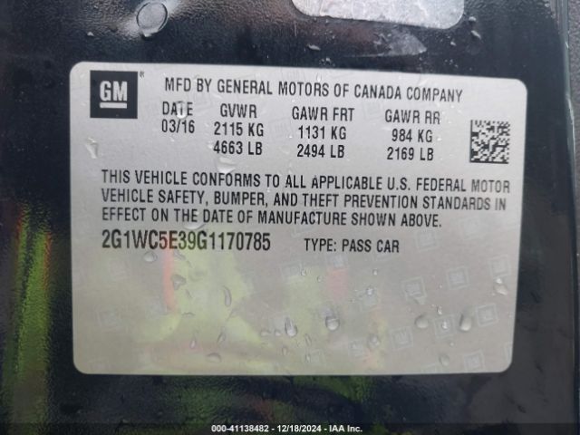 2G1WC5E39G1170785 Chevrolet Impala Limited Ltz