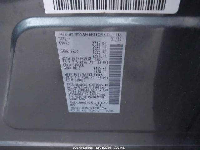 5N1AL0MM7FC513922 Infiniti QX60