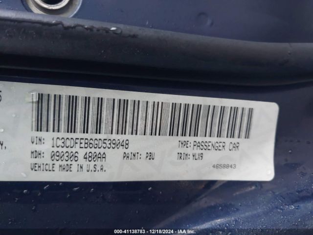 1C3CDFEB6GD539048 Dodge DART GT