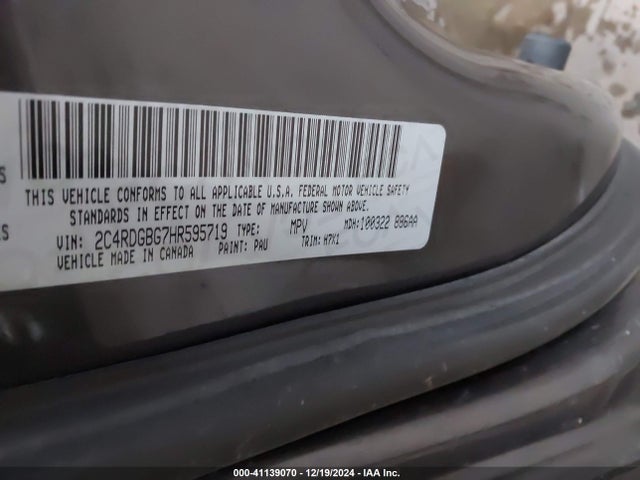 Dodge Grand Caravan Se 2017 2C4RDGBG7HR595719 Image 9