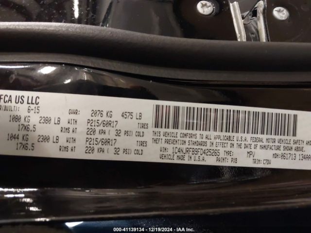 1C4NJRFB9FD425265 Jeep Patriot Latitude