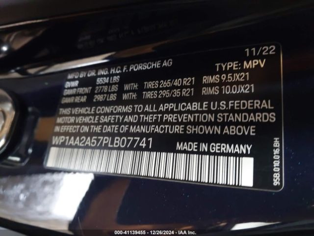 2023 PORSCHE MACAN WP1AA2A57PLB07741 Photo 8